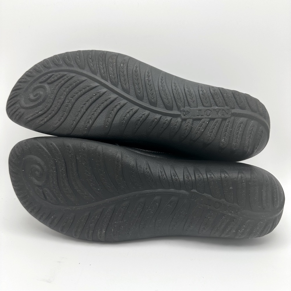 Naot Moana Stressed Leather Slip On Flats Shoes US 9/EU 40 Black Brown Gray - Picture 9 of 11